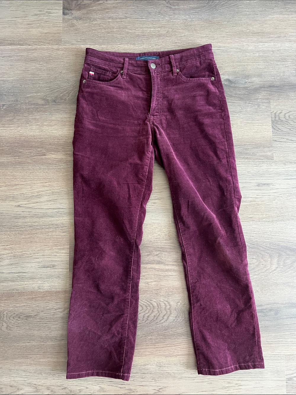 Tommy hilfiger corduroy maroon pants